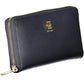 Blue Polyurethane Women Wallet