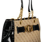 Black Polyethylene Women Handbag