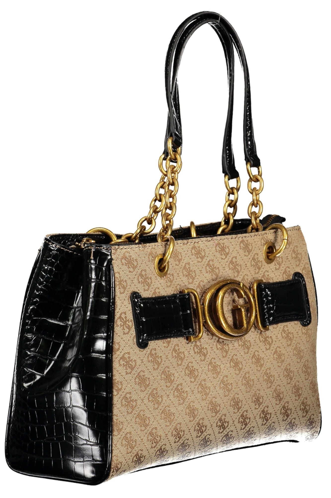 Black Polyethylene Women Handbag