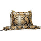 Beige Polyurethane Women Handbag