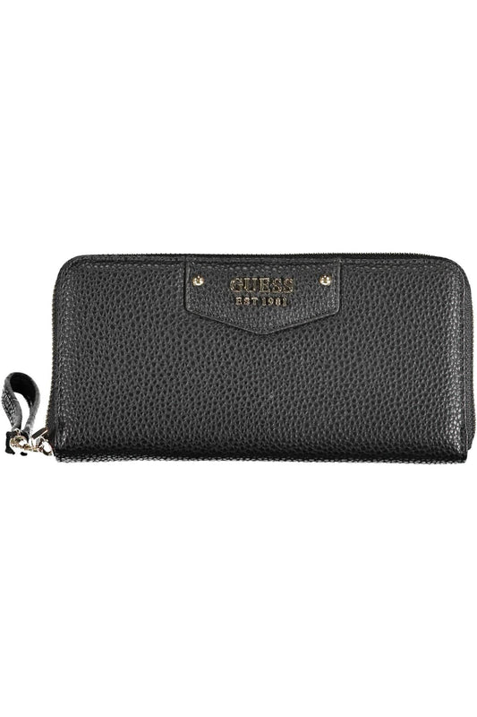 Black Polyurethane Women Wallet