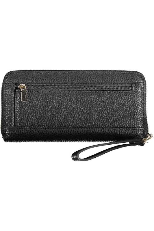 Black Polyurethane Women Wallet