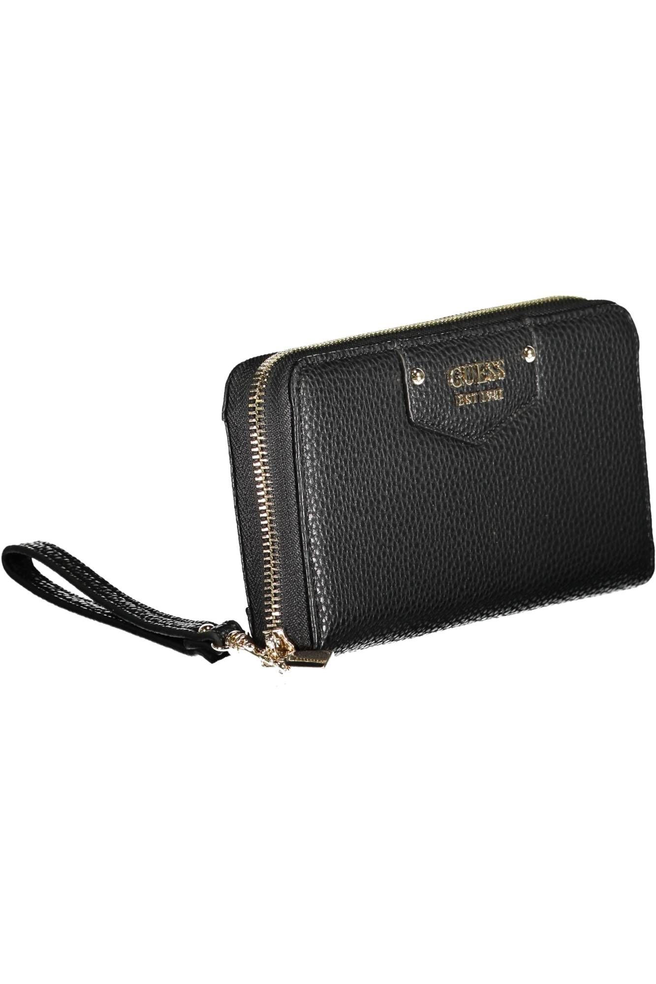 Black Polyurethane Women Wallet
