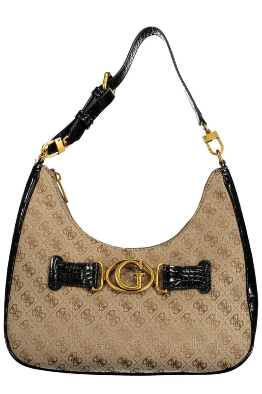 Black Polyurethane Women Handbag