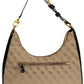 Black Polyurethane Women Handbag