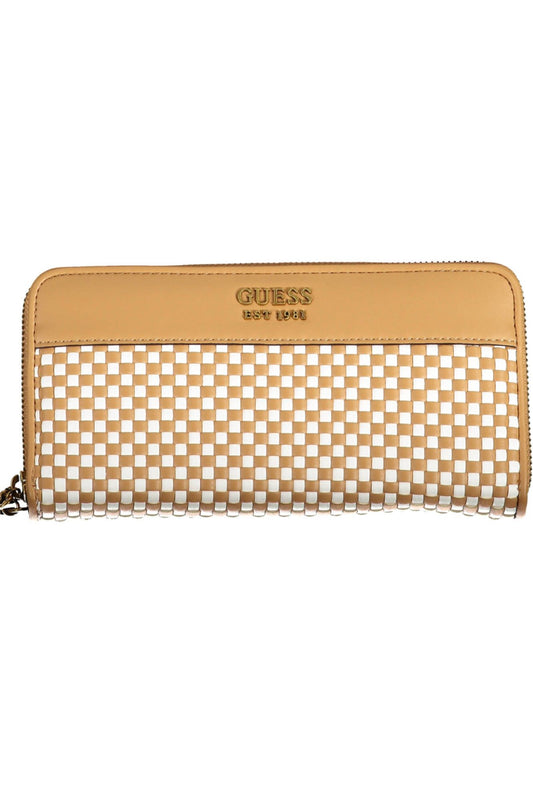Brown Polyurethane Women Wallet