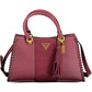 Purple Polyurethane Women Handbag