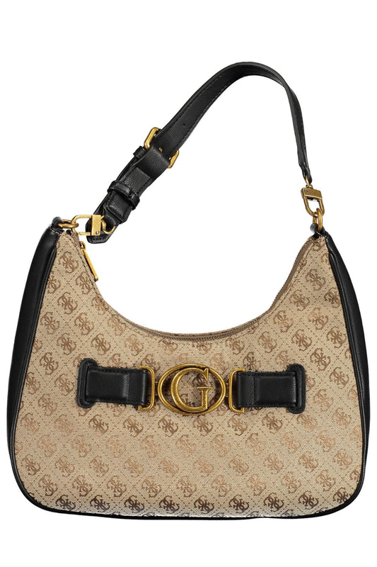Black Polyurethane Women Handbag