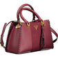 Purple Polyurethane Women Handbag