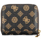 Brown Polyurethane Women Wallet