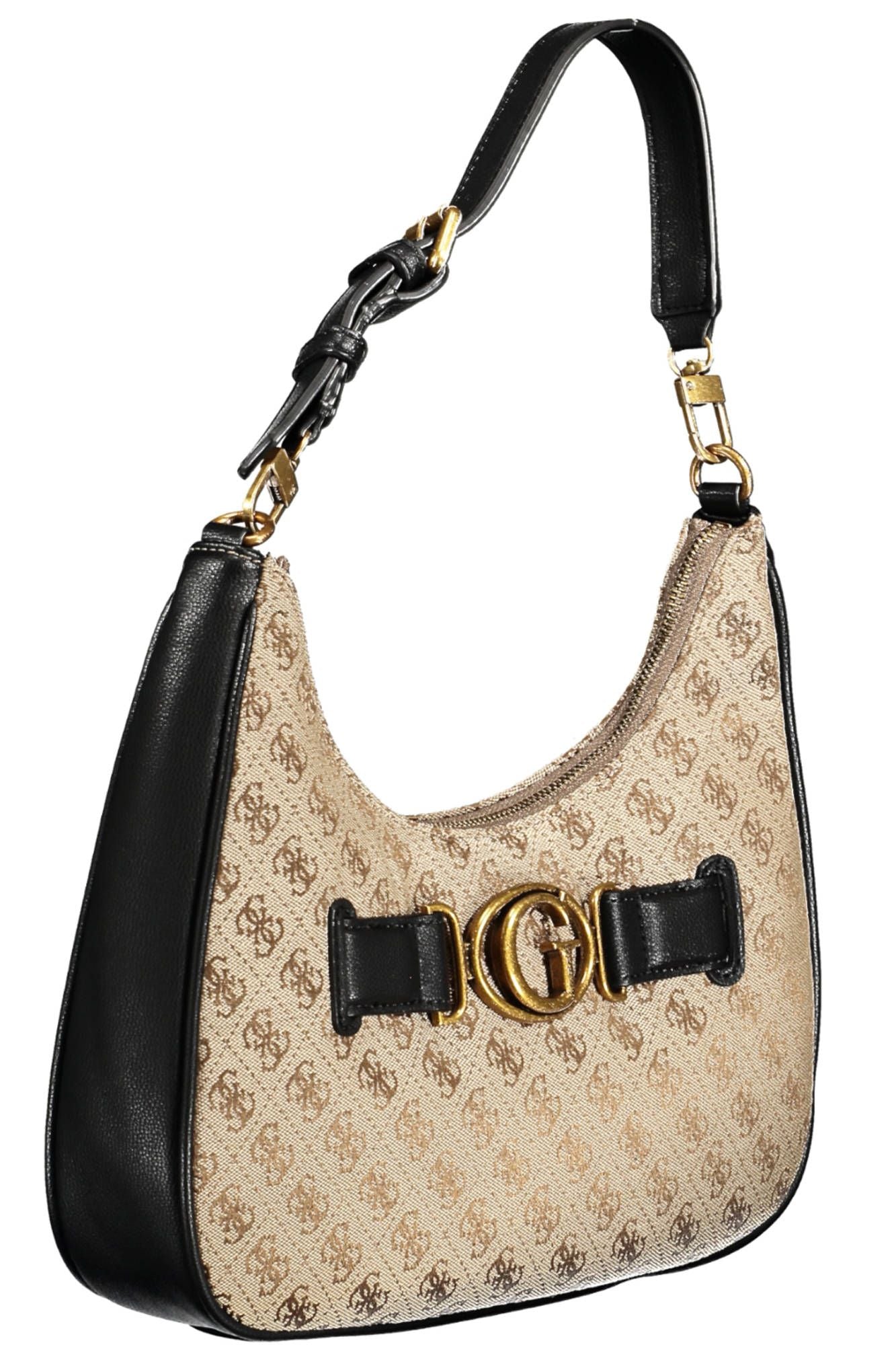 Black Polyurethane Women Handbag