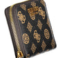 Brown Polyurethane Women Wallet