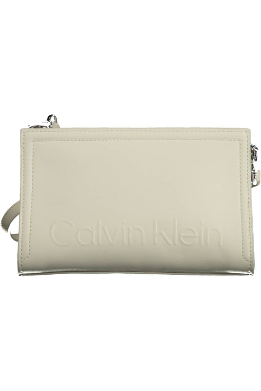 White Polyester Women Handbag