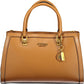 Brown Polyurethane Women Handbag