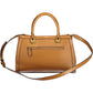 Brown Polyurethane Women Handbag