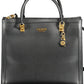 Black Polyurethane Women Handbag