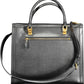 Black Polyurethane Women Handbag