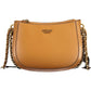 Brown Polyurethane Women Handbag