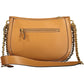 Brown Polyurethane Women Handbag