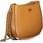 Brown Polyurethane Women Handbag