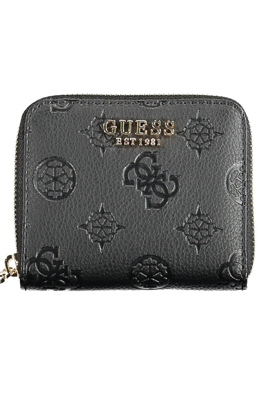 Black Polyurethane Women Wallet