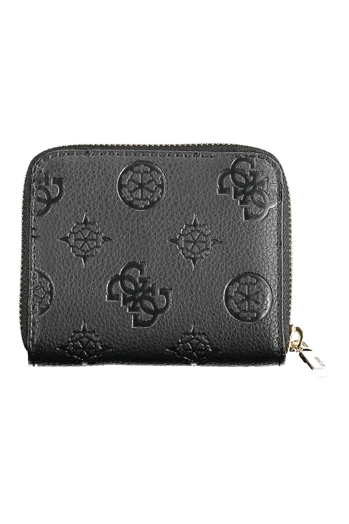 Black Polyurethane Women Wallet