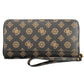 Brown Polyurethane Women Wallet