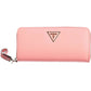 Pink Polyurethane Women Wallet
