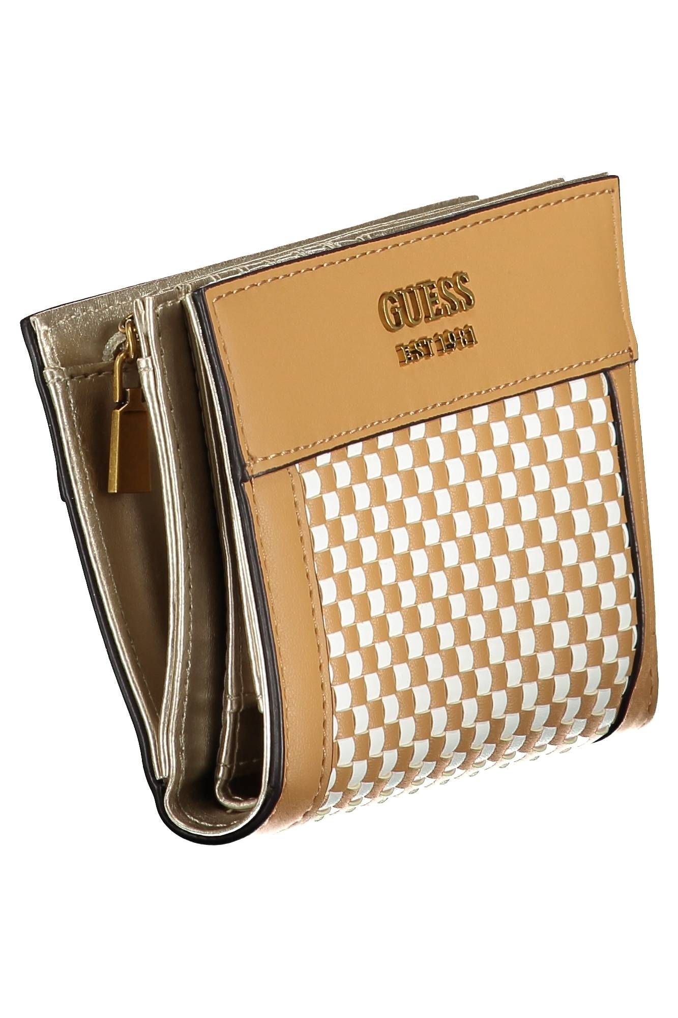 Brown Polyurethane Women Wallet