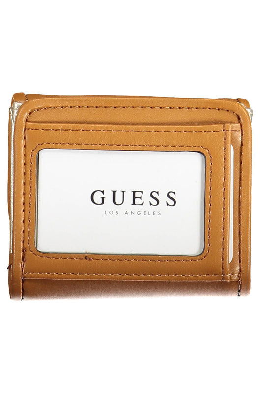 Brown Polyurethane Women Wallet