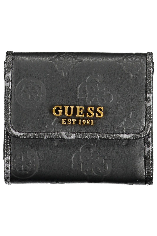 Black Polyurethane Women Wallet