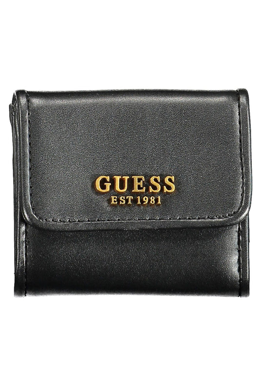 Black Polyurethane Women Wallet