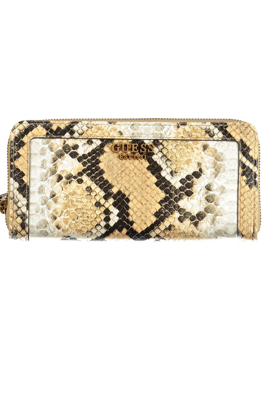 Beige Polyurethane Women Wallet