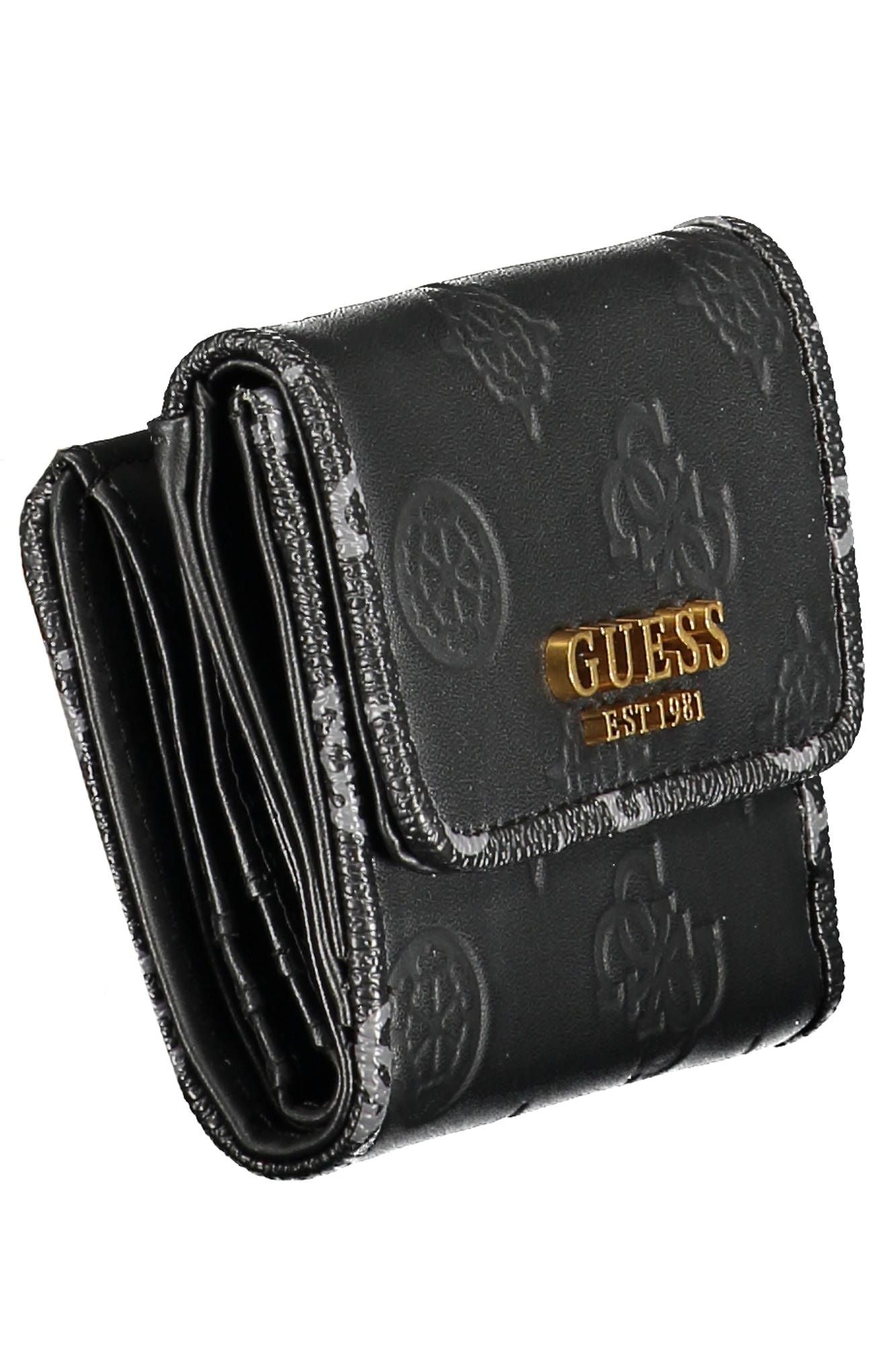 Black Polyurethane Women Wallet