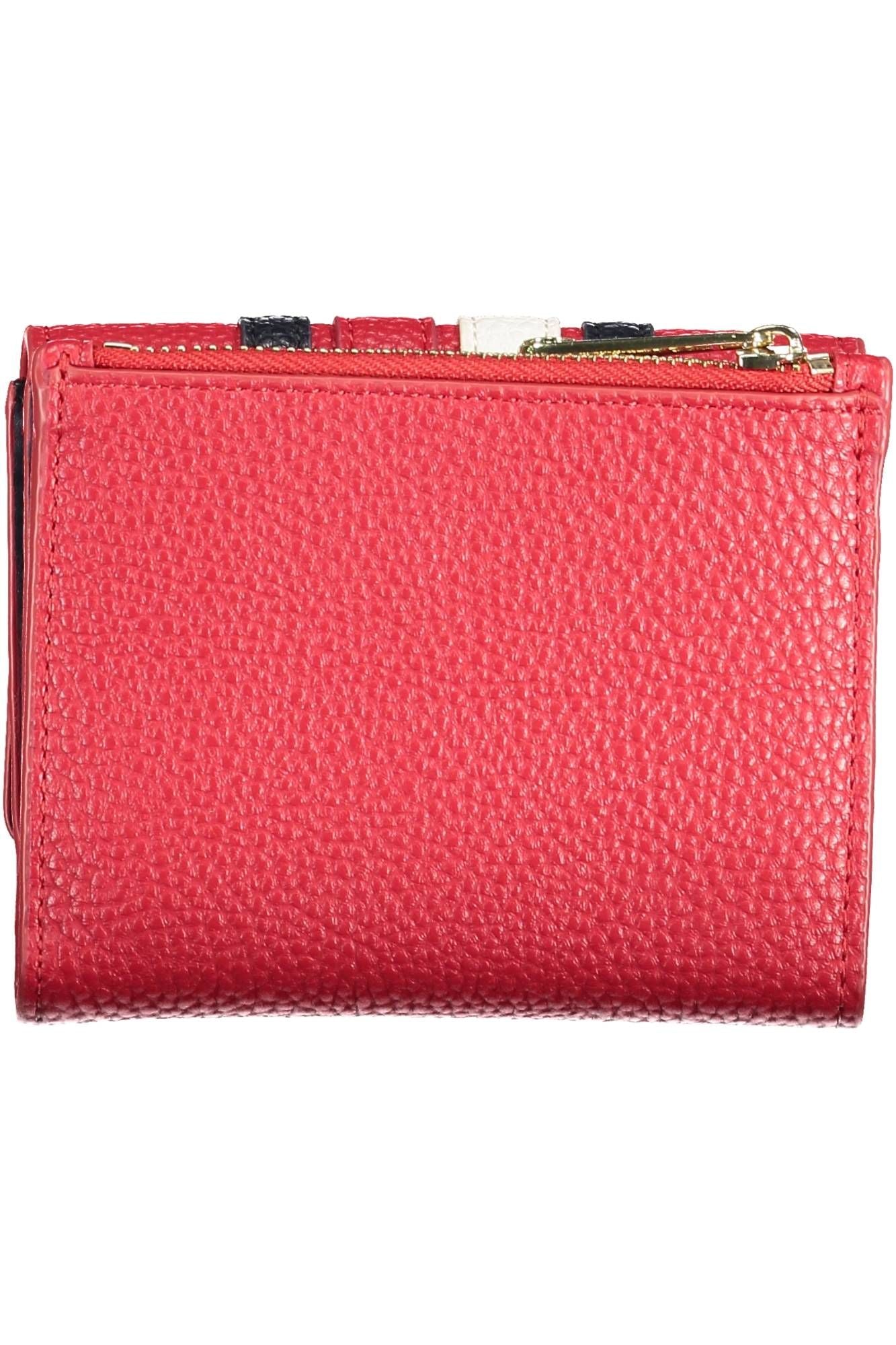 Red Polyurethane Women Wallet