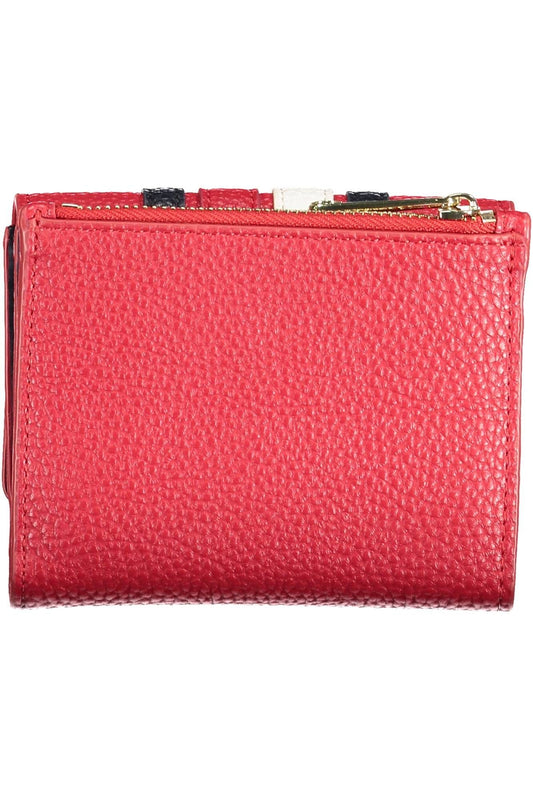 Red Polyurethane Women Wallet