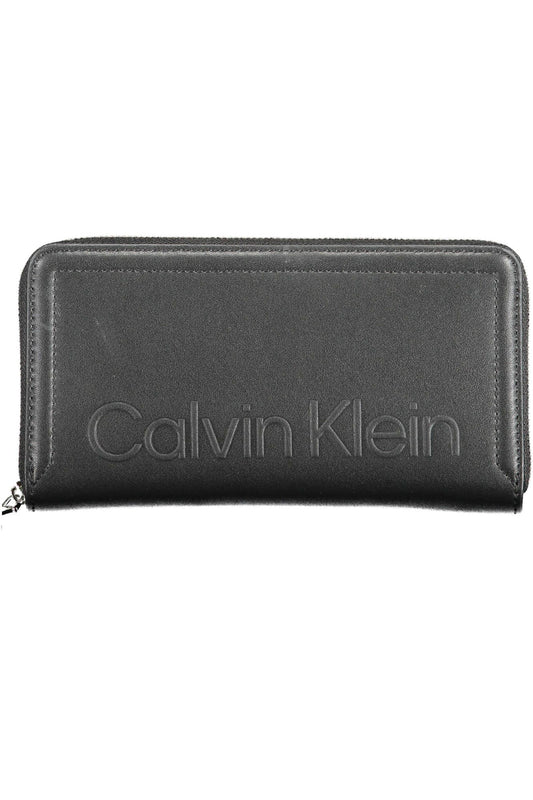 Black Polyurethane Women Wallet