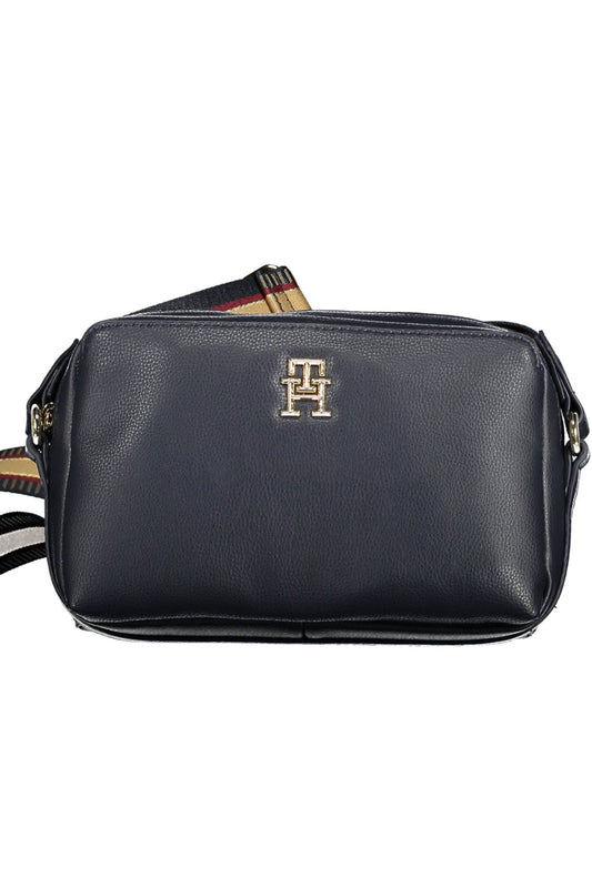 Blue Polyester Women Handbag