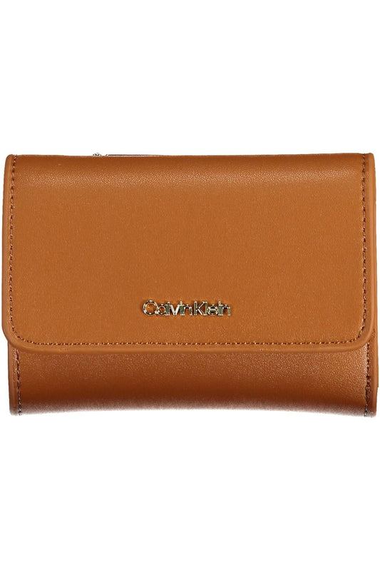 Brown Polyethylene Women Wallet