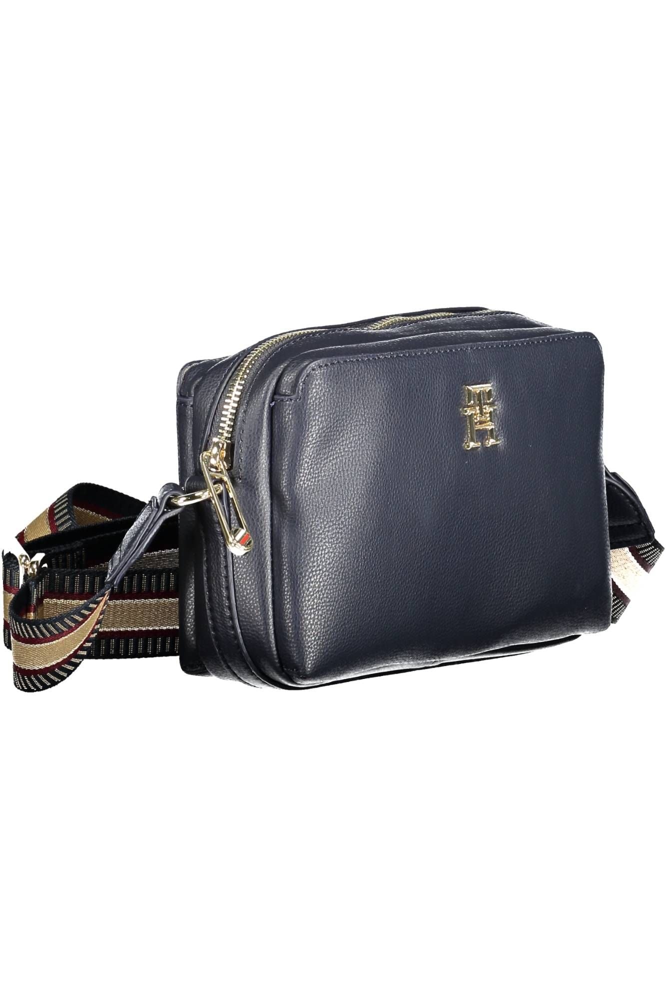 Blue Polyester Women Handbag