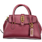 Purple Polyurethane Women Handbag