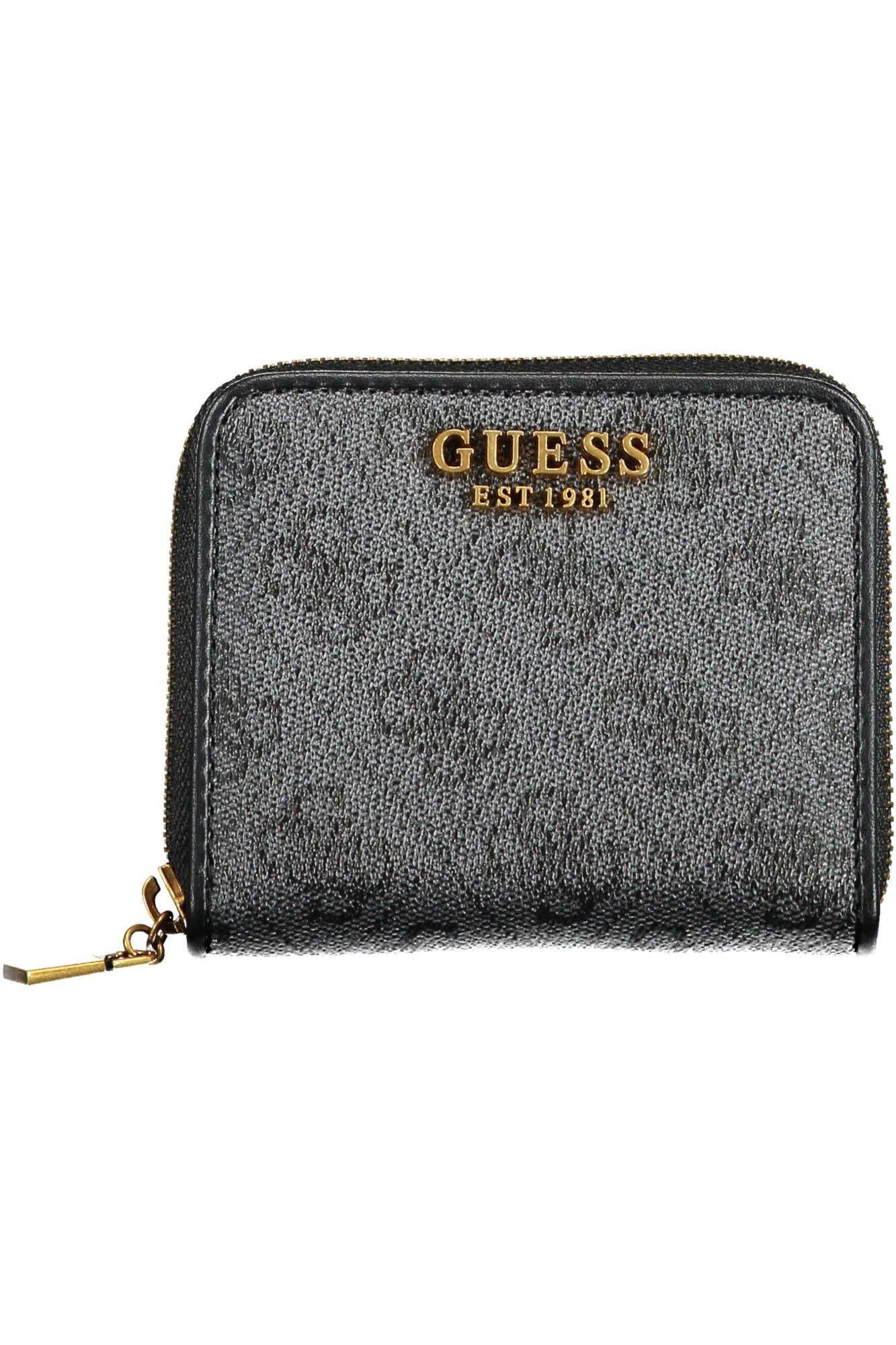 Black Polyurethane Women Wallet