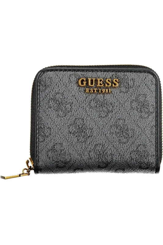 Black Polyurethane Women Wallet