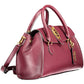 Purple Polyurethane Women Handbag