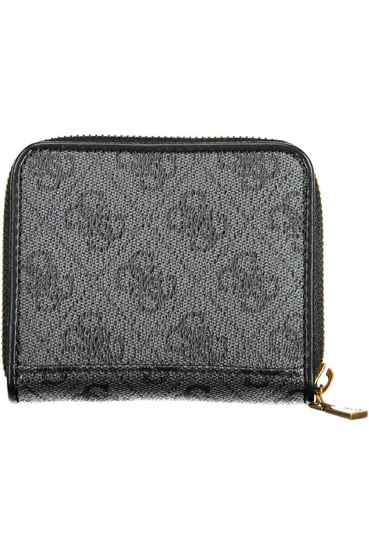 Black Polyurethane Women Wallet