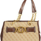 Brown Polyester Women Handbag