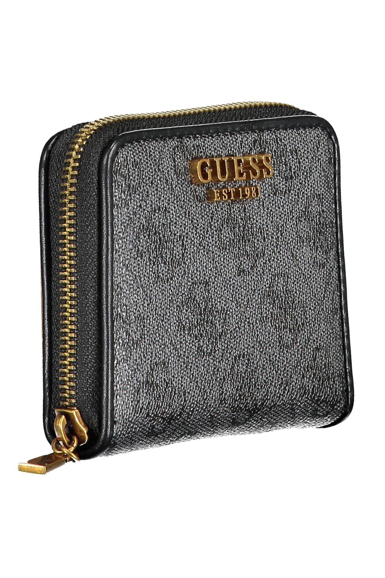 Black Polyurethane Women Wallet