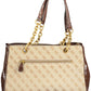 Brown Polyester Women Handbag