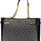 Black Polyurethane Women Handbag