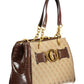 Brown Polyester Women Handbag
